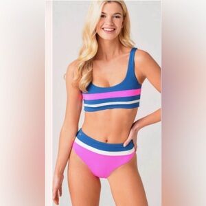 Maaji Blue and Pink Bikini Set